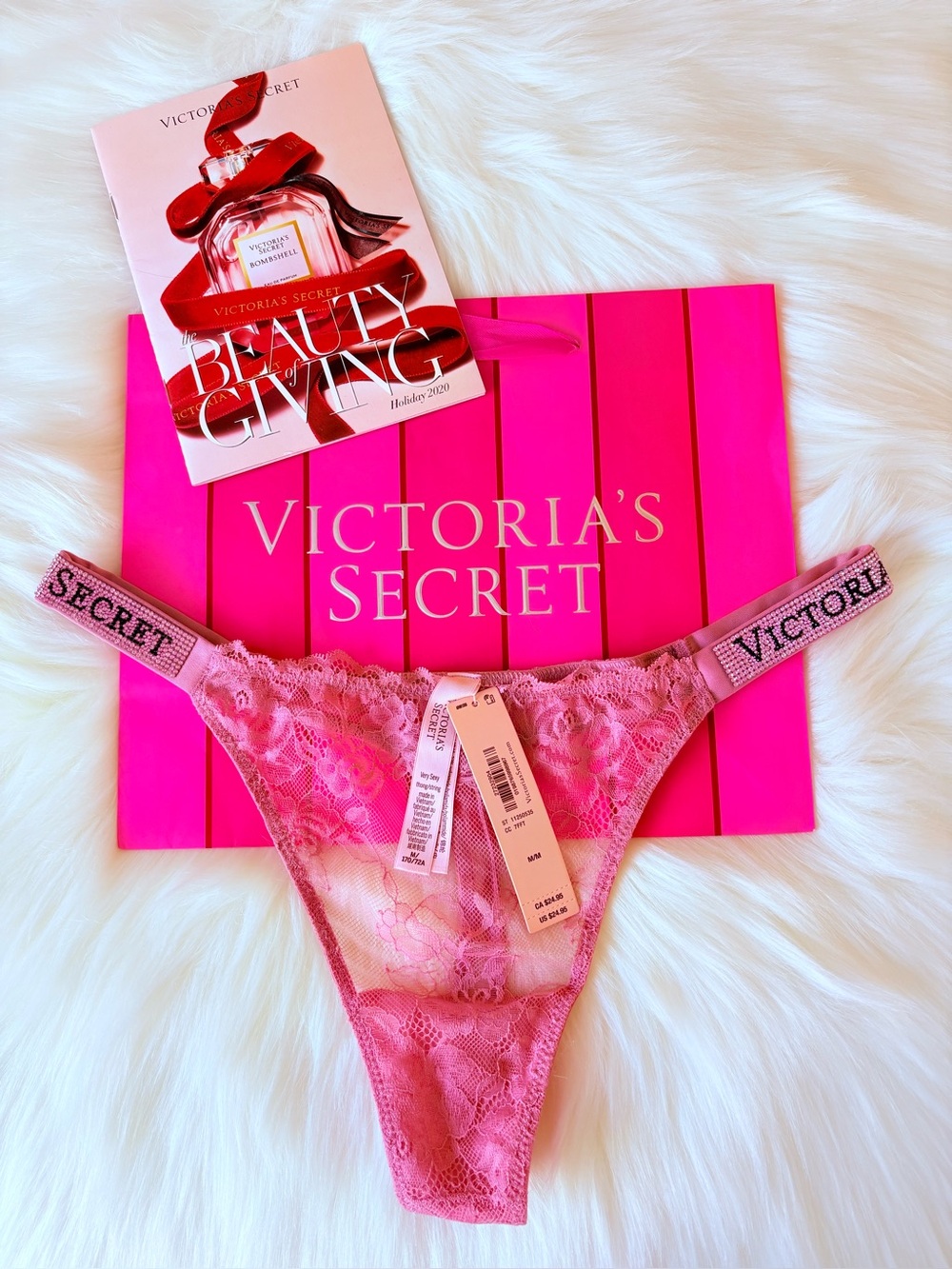 🩷🩷Victoria’s Secret logo shine strap panty (M)🩷🩷